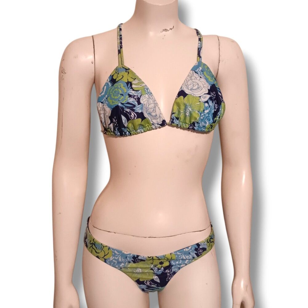 Mia Marcelle Floral Bikini-S/M-Grace Triangle Top-Nikki Cheeky Bottom-Lined